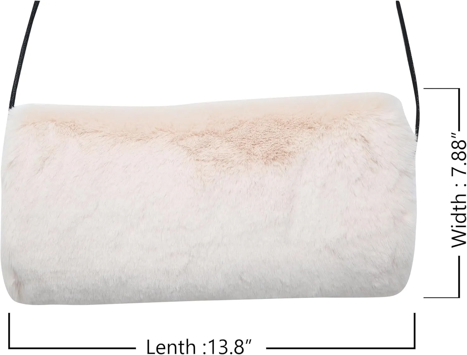 Faux Fur Hand Muffs for Women Winter Warm Arm and Hand Warmer with PU Leather Strap Include Pockets