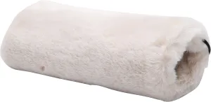 Faux Fur Hand Muffs for Women Winter Warm Arm and Hand Warmer with PU Leather Strap Include Pockets