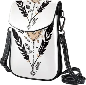 Faux Leather Crossbody Bag for Women, Messenger Bag, Shoulder Bag, cartoon arrow feather