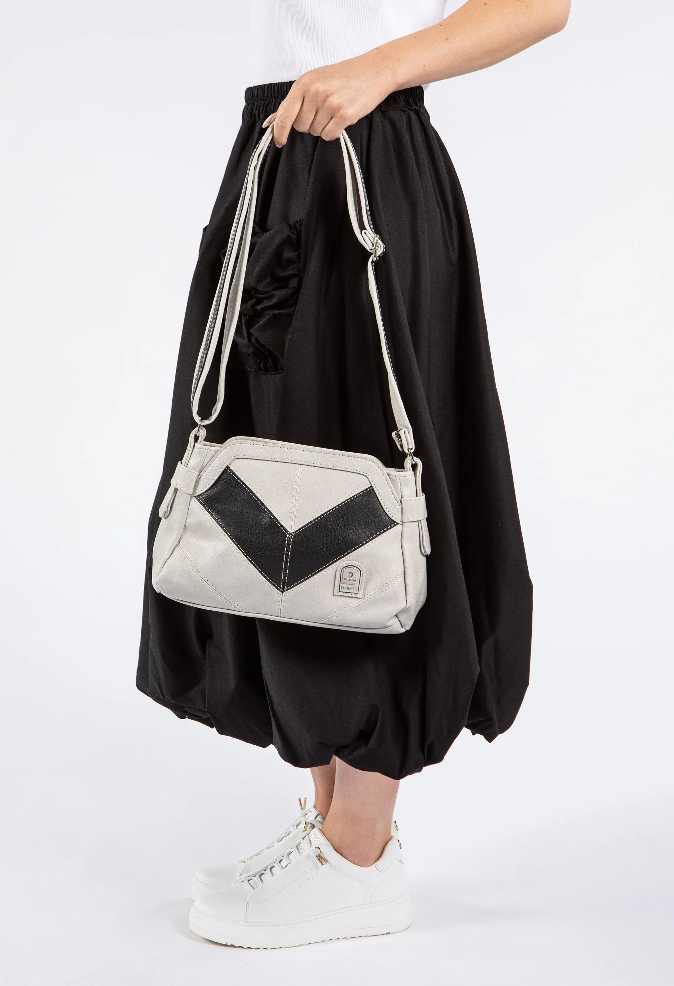Faux Leather Crossbody Bag
