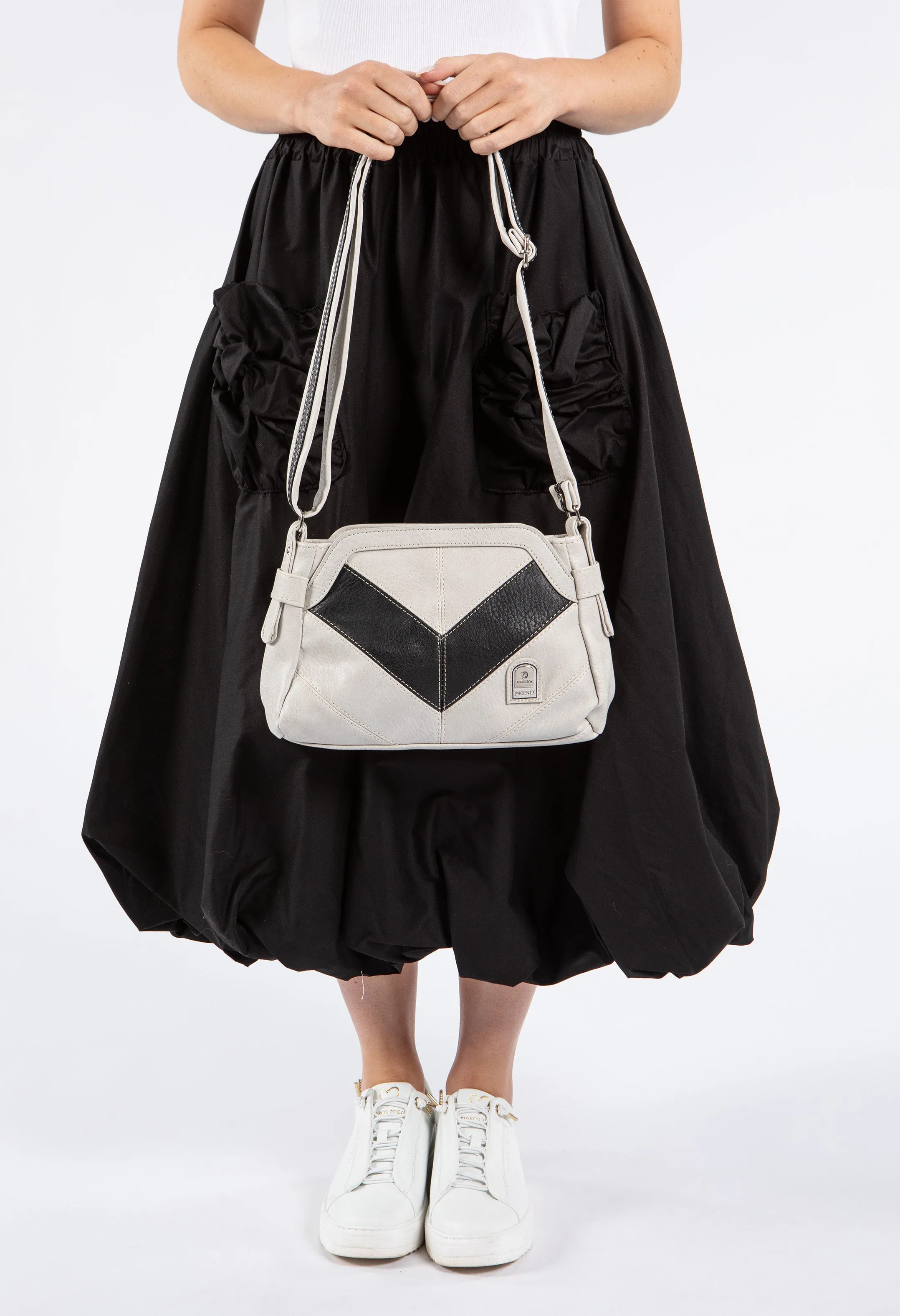 Faux Leather Crossbody Bag
