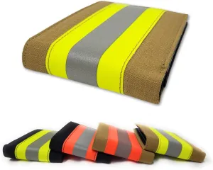 Firefighter Wallet Bifold Original Turnout Bunker Fabric Gear (Black & Orange)
