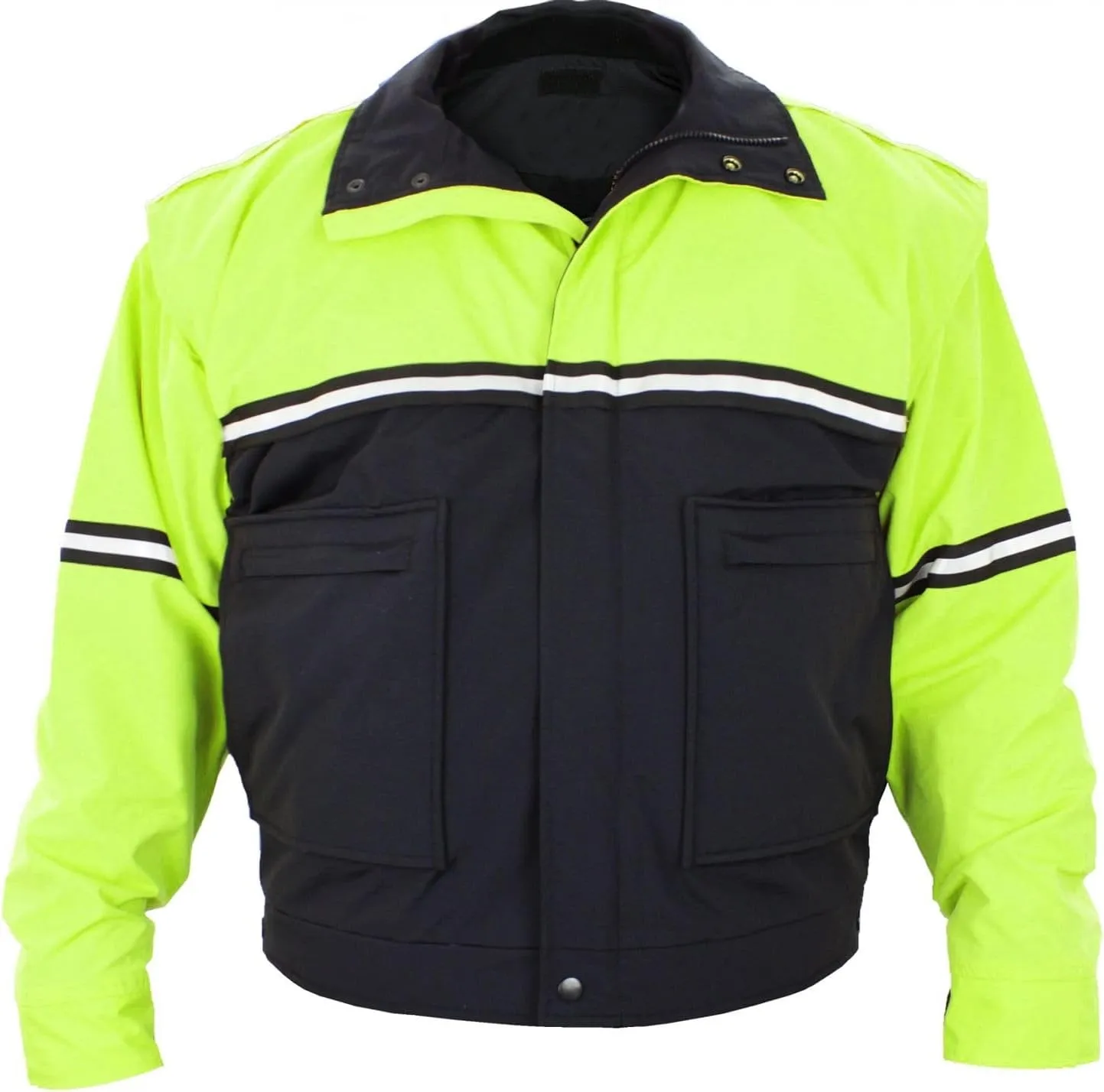 First Class Men's Two-Tone Waterproof Bike Patrol Jacket - Removable Liner, Work Utility & Safety Outerwear
