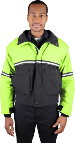 First Class Men's Two-Tone Waterproof Bike Patrol Jacket - Removable Liner, Work Utility & Safety Outerwear