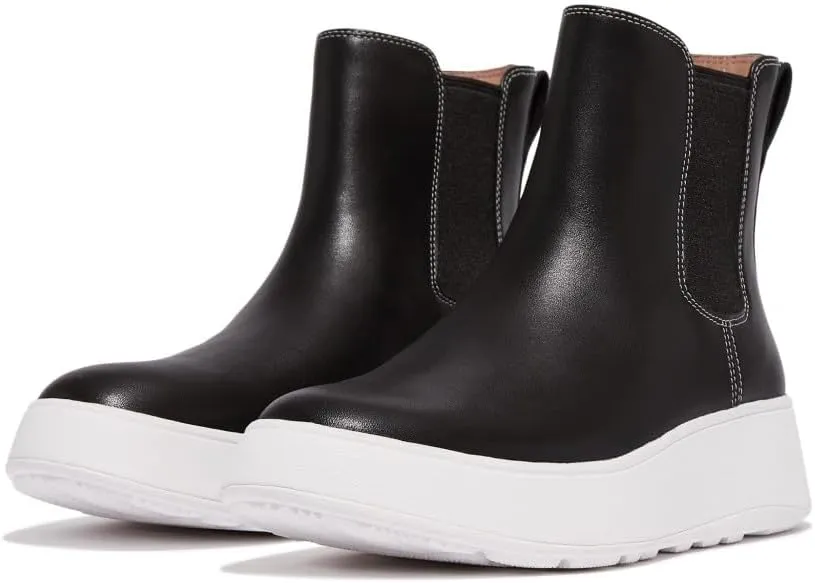 FitFlop Women's F-Mode Contrast-Stitch Flatform Chelsea Boots Fashion
