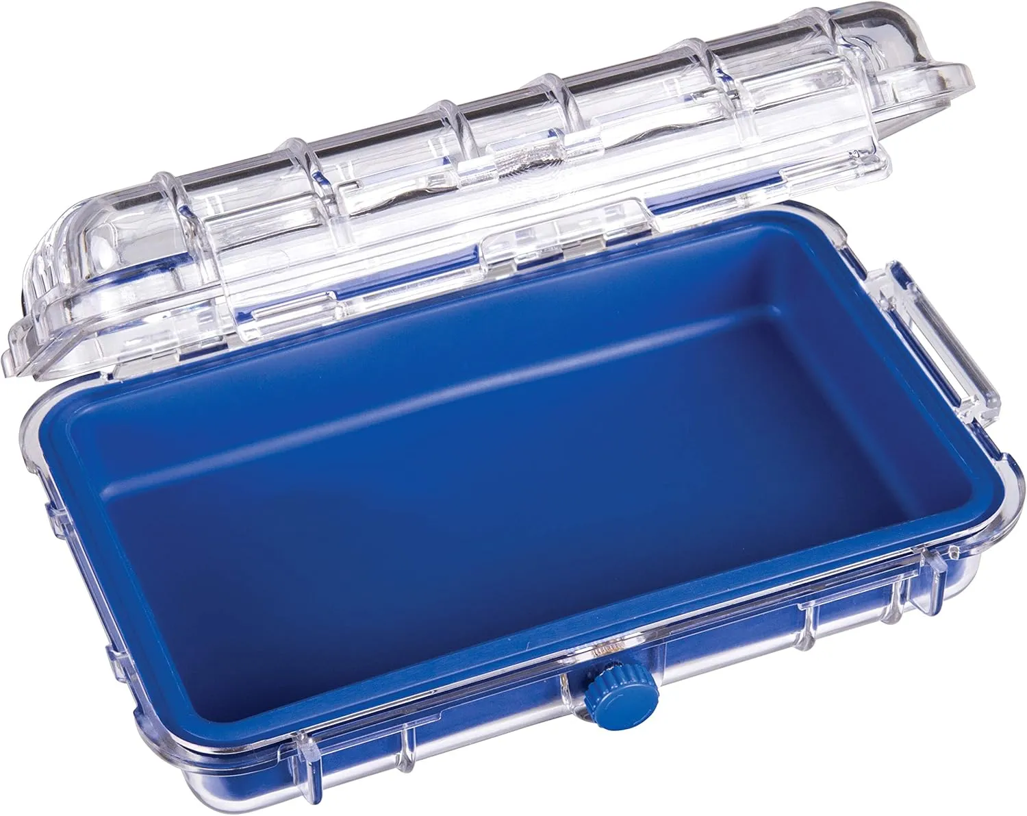 Flambeau Outdoors 402HD HD Tuff Box 400 with Zerust Anti-Corrosion Liner, Dry Box Storage, Medium, Blue/Clear