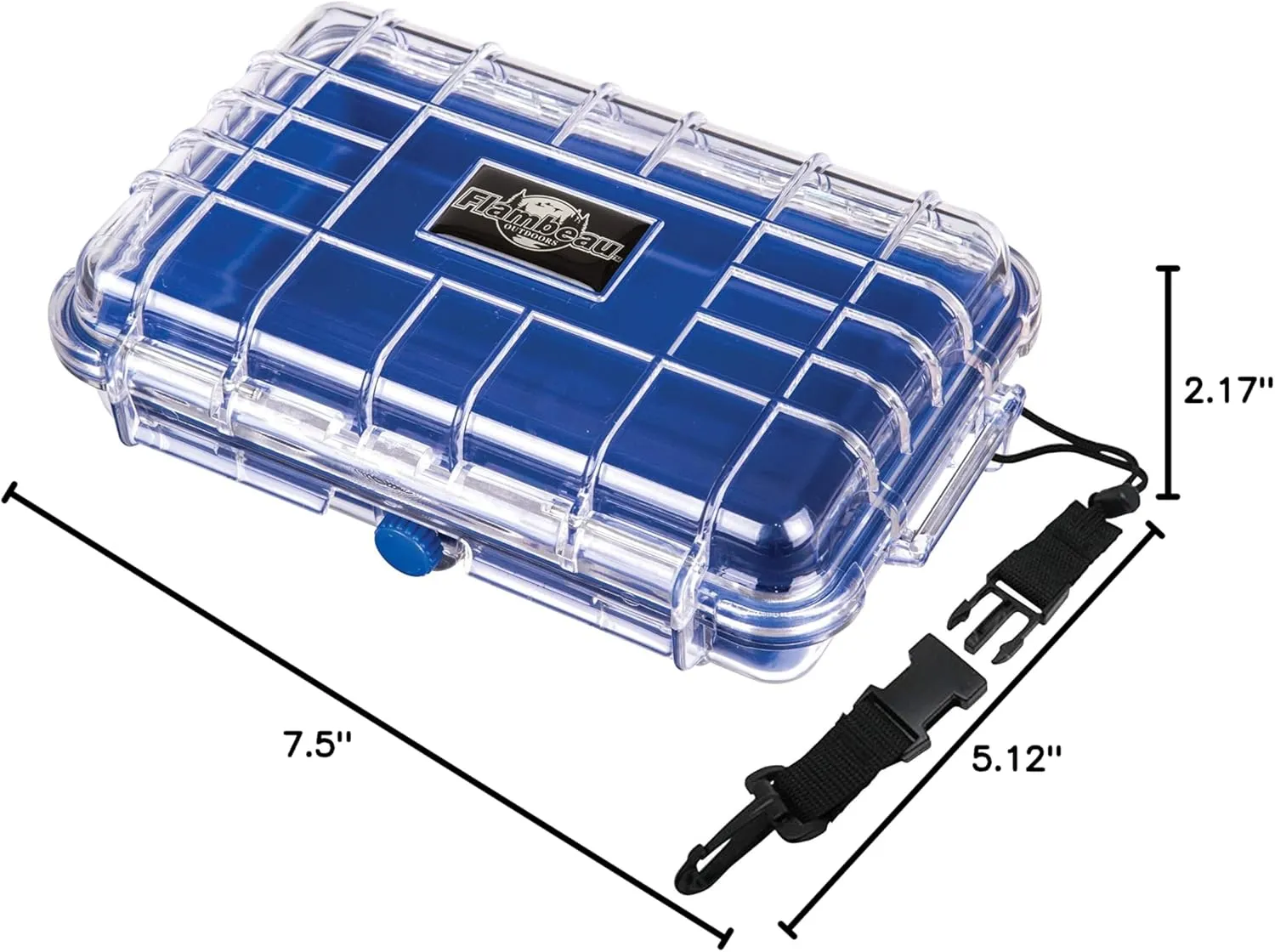 Flambeau Outdoors 402HD HD Tuff Box 400 with Zerust Anti-Corrosion Liner, Dry Box Storage, Medium, Blue/Clear