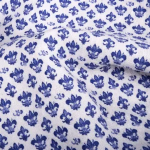 Fleur de lis - Printed linen fabric - LL360P