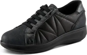 Flexus Women's ESPITIA Fashion Sneakers with Elastic Laces, Metallic Accents, and Comfortable Fit
