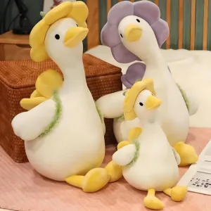 Flower Duck Plush Toy Cute Little Floral Duck(18074)