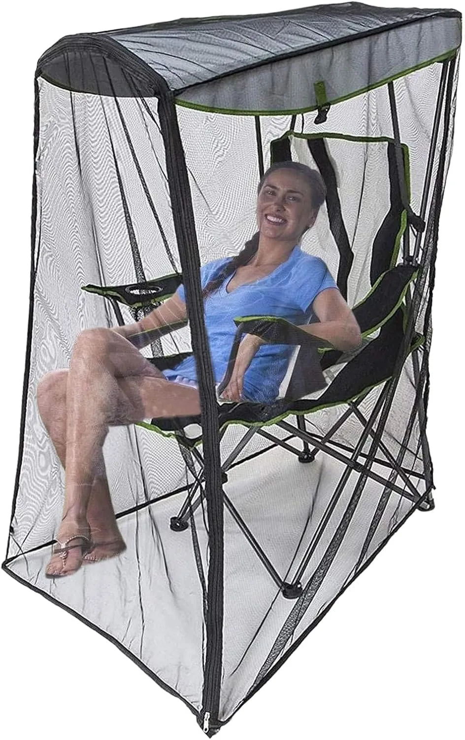 Fly Netting - Mesh | Large Net | Portable Net for Camping Chairs with Canopy Shade | Carrying Pouch and Hanging Kit | Waterproof Roof for Fishing Camping