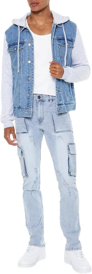 Forever 21 Men's Removable Cargo Pocket Jeans
