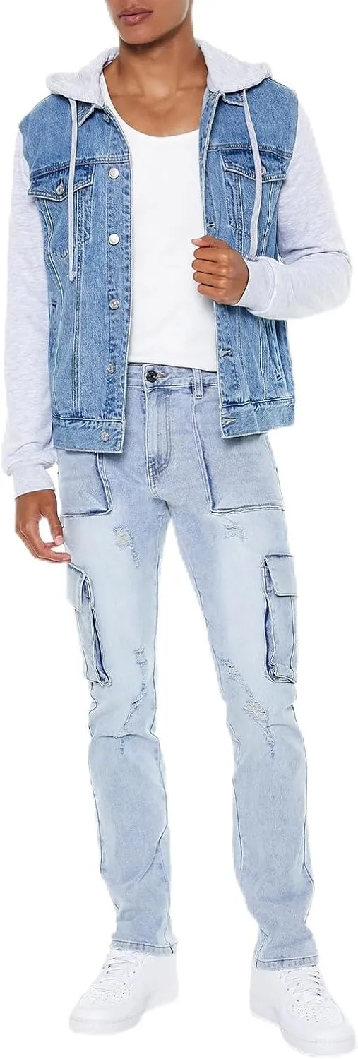 Forever 21 Men's Removable Cargo Pocket Jeans