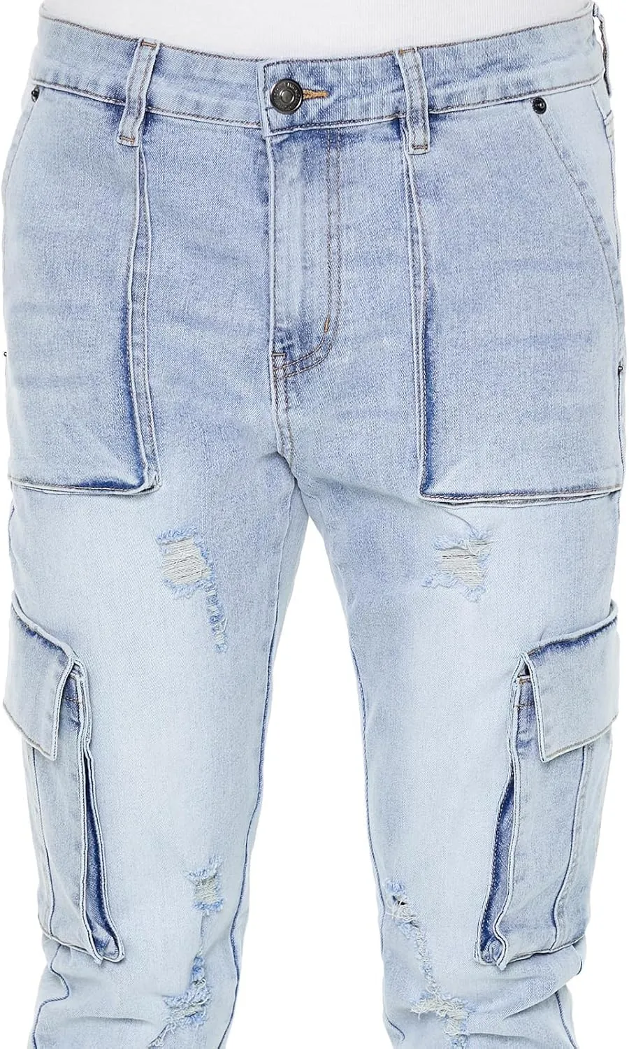Forever 21 Men's Removable Cargo Pocket Jeans