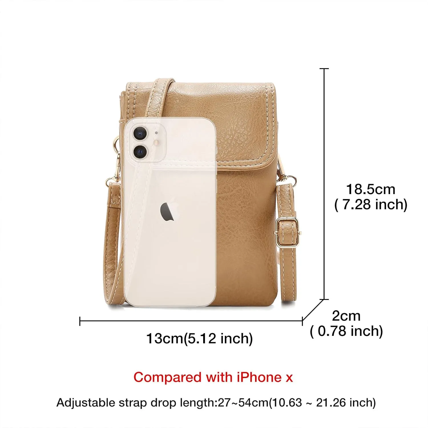 FOXLOVER Small Crossbody Bags for Women Designer Cell Phone Bag Wallet Purses Adjustable Strap