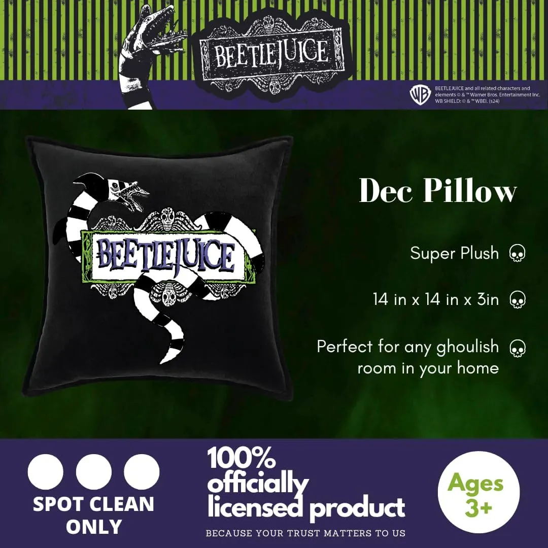 Franco Bedding Christmas Holiday Super Soft Plush Cuddle Pillow Buddy, One Size, Beetlejuice