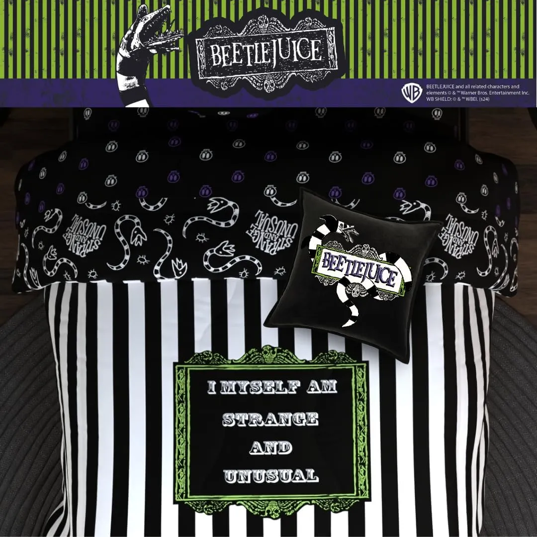 Franco Bedding Christmas Holiday Super Soft Plush Cuddle Pillow Buddy, One Size, Beetlejuice