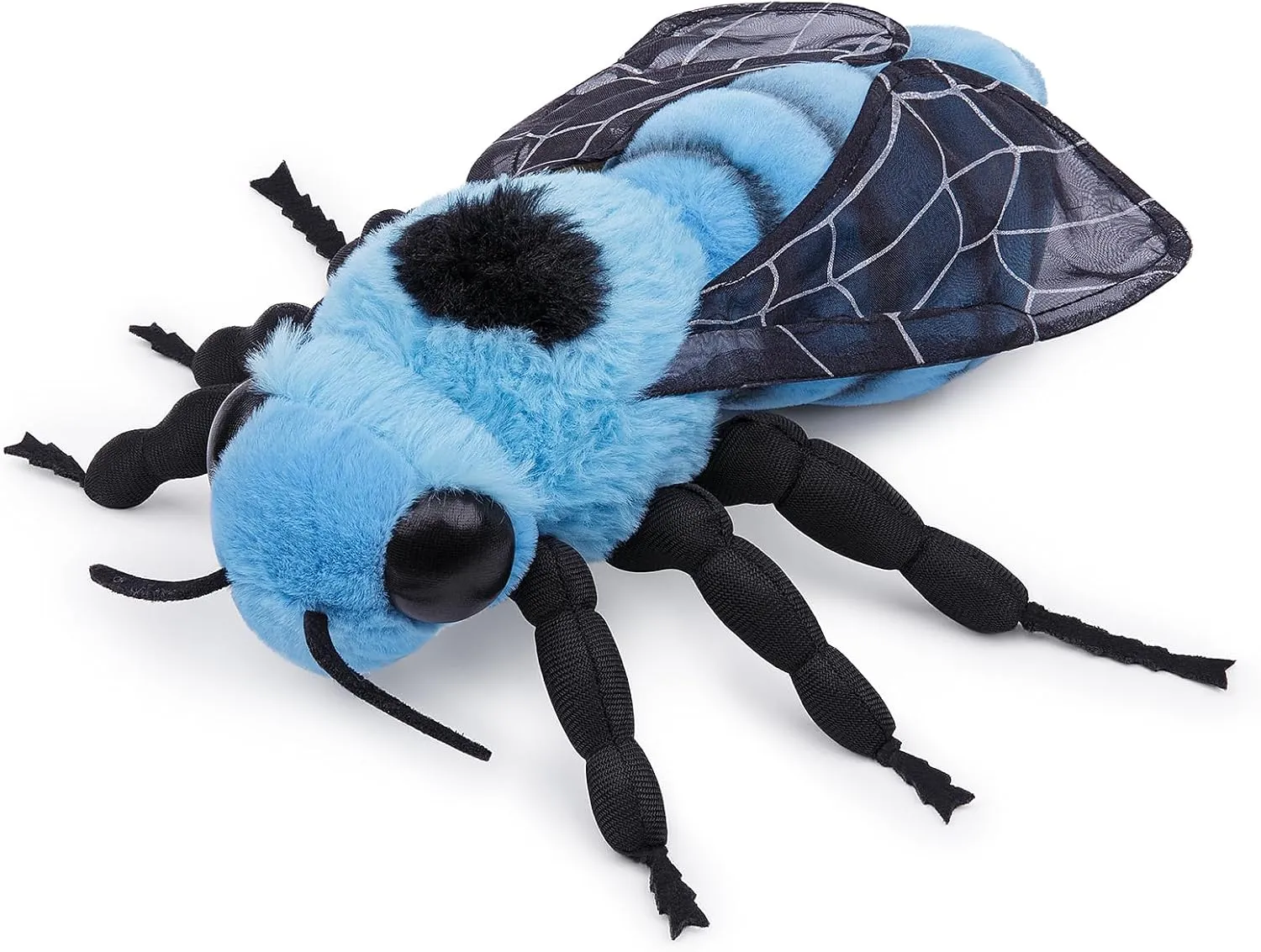 FRANKIEZHOU Simulation Bee Stuffed Animal-10 inch,Blue Bees Plush Toy,Soft BeeToy for Kids,Home Decor,Hugging Toy
