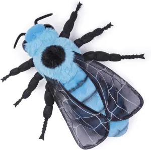 FRANKIEZHOU Simulation Bee Stuffed Animal-10 inch,Blue Bees Plush Toy,Soft BeeToy for Kids,Home Decor,Hugging Toy
