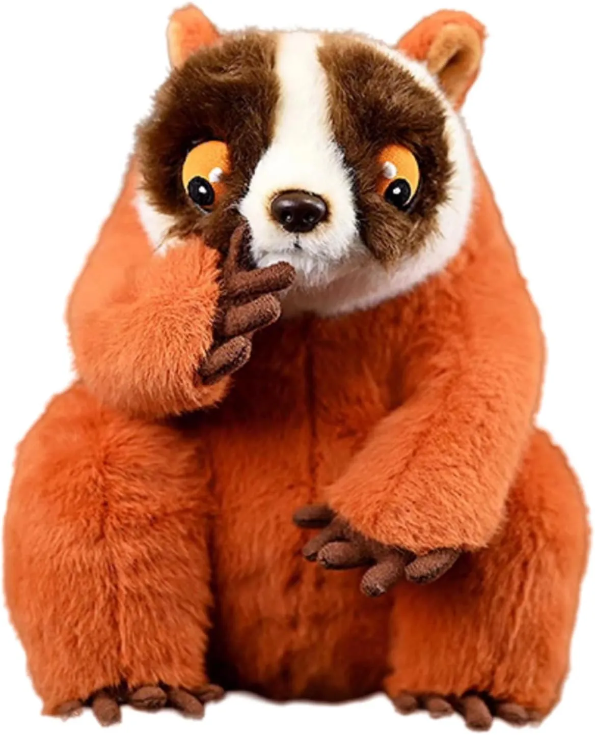 FRANKIEZHOU Simulation Slow Loris Stuffed Animal-Orange 8",Monkey Plush Toy, Orangutan Stuffed Animal,Girl Toys,Gifts for Kids