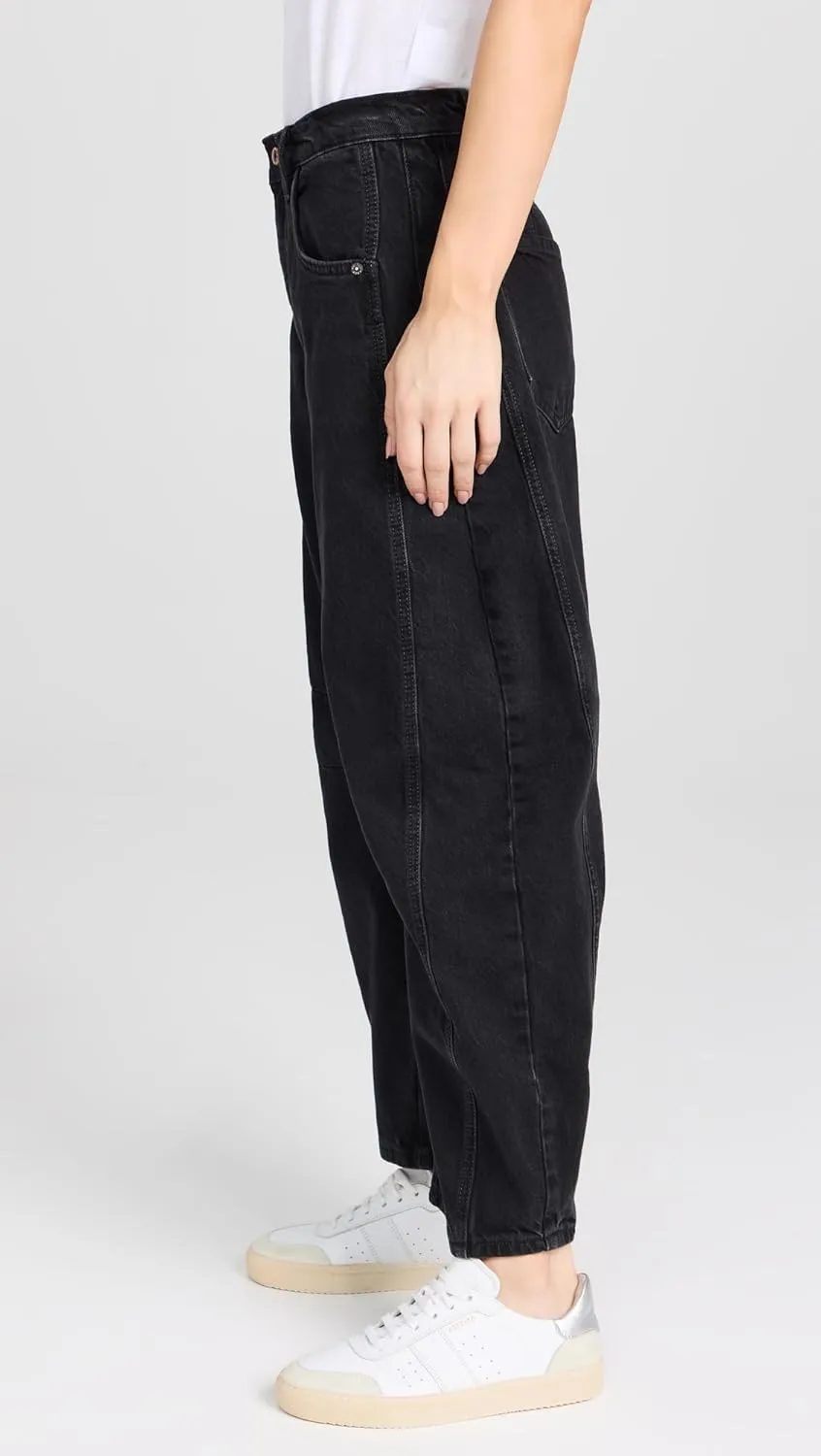 Free People Women's We The Free Good Luck Mid-Rise Barrel Jeans