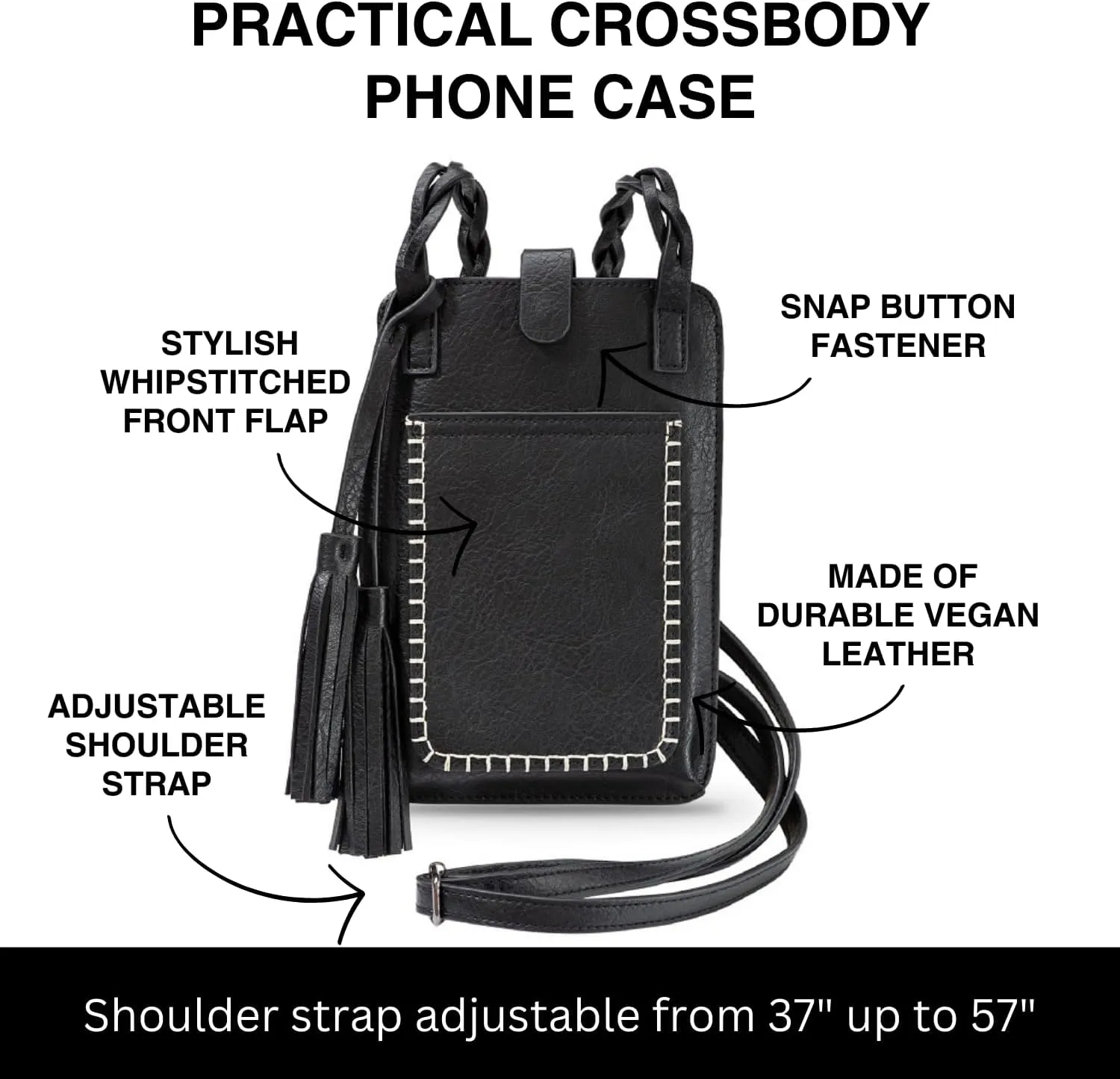 Free Spirit Touchscreen Purse Lightweight Smartphone Purse with 4 Credit Card Slots, Midnight Ride