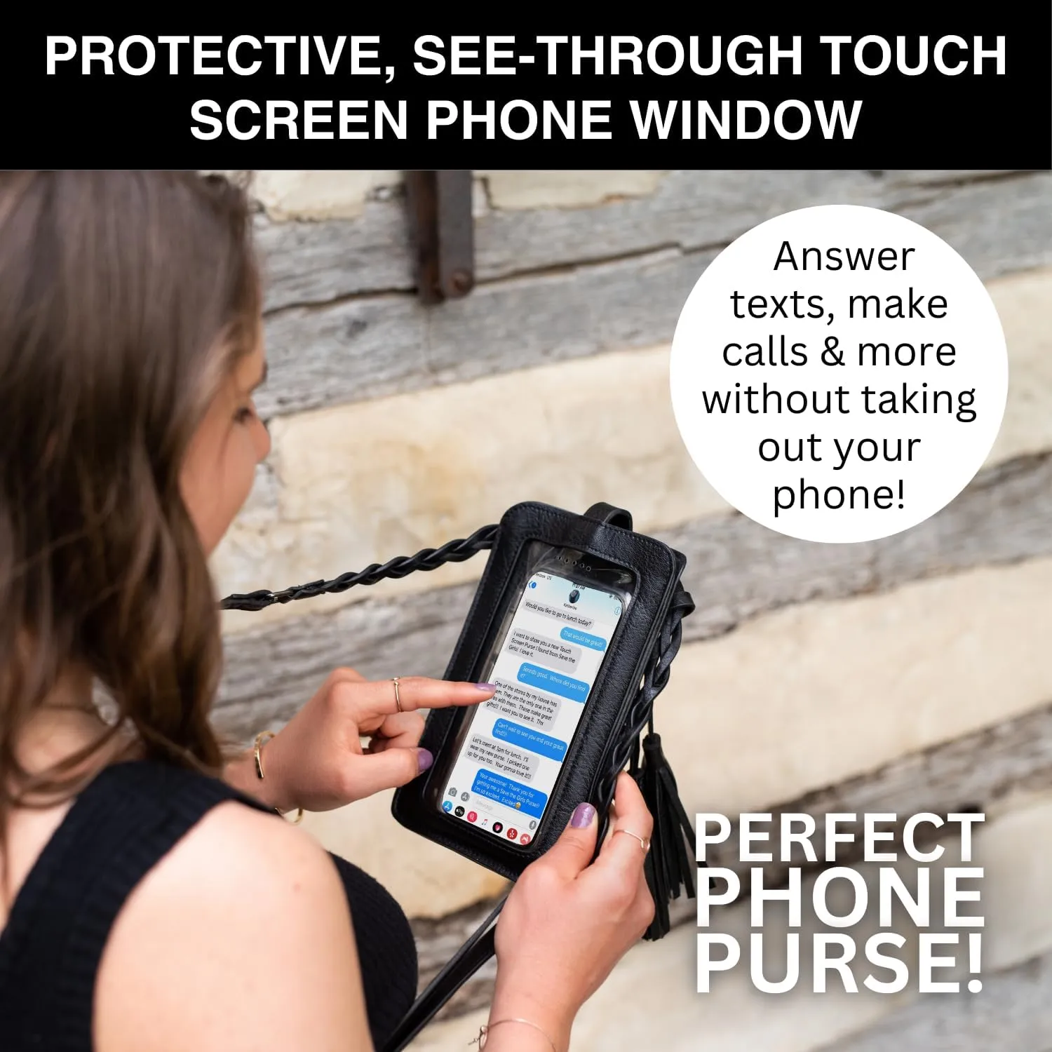 Free Spirit Touchscreen Purse Lightweight Smartphone Purse with 4 Credit Card Slots, Midnight Ride