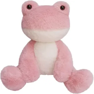 Frog Stuffed Animal, Pink Frog Plush Toy, Soft Cuddly Plushie Hugger Toy for Boys Girls, Gifts for Kids or Girlfriend, 12 Inches