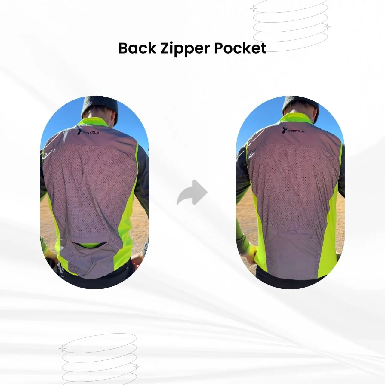 Full Reflective Vest For Night Visibility - Cycling Gilet - Running Vest