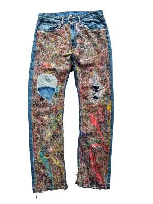 FULL THREADWORK DENIM