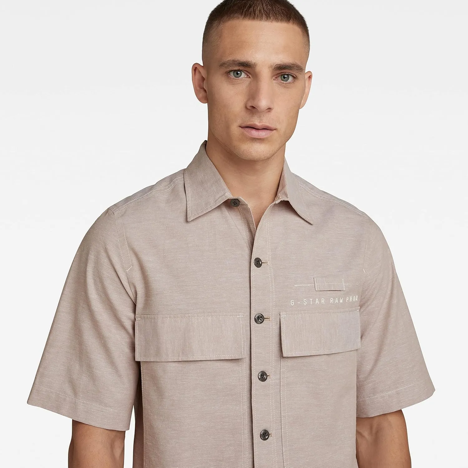 G-STAR RAW Men's Pocketony Short Sleeve Button Down Shirt