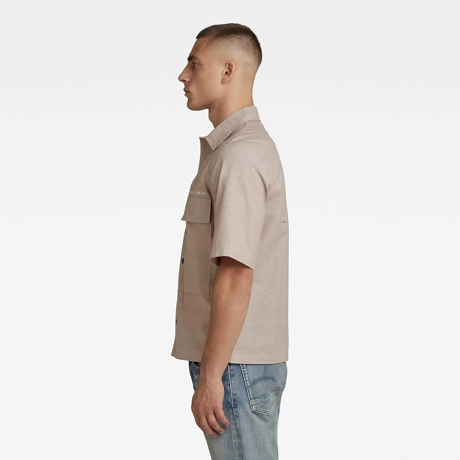 G-STAR RAW Men's Pocketony Short Sleeve Button Down Shirt