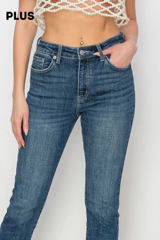 Gabriela Plus High Rise Cross Hatch Fabric Skinny Jeans