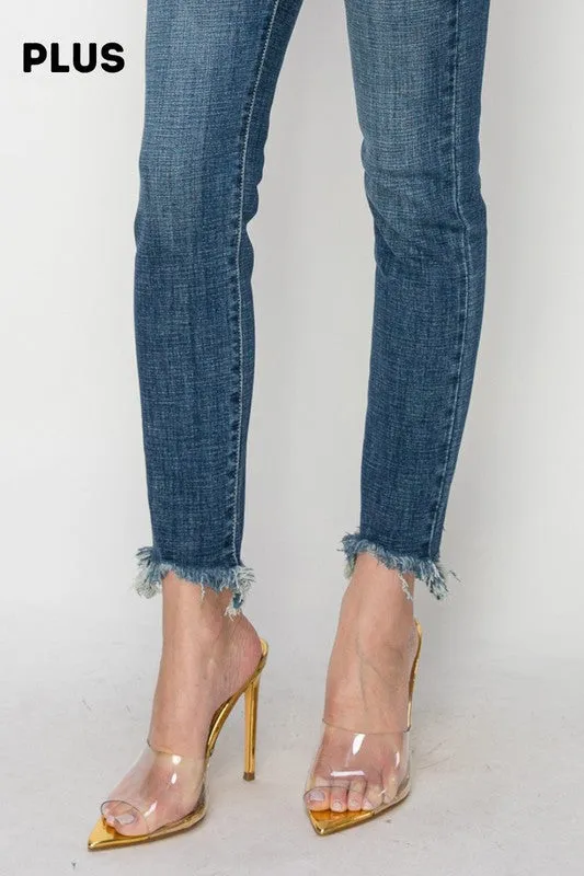 Gabriela Plus High Rise Cross Hatch Fabric Skinny Jeans