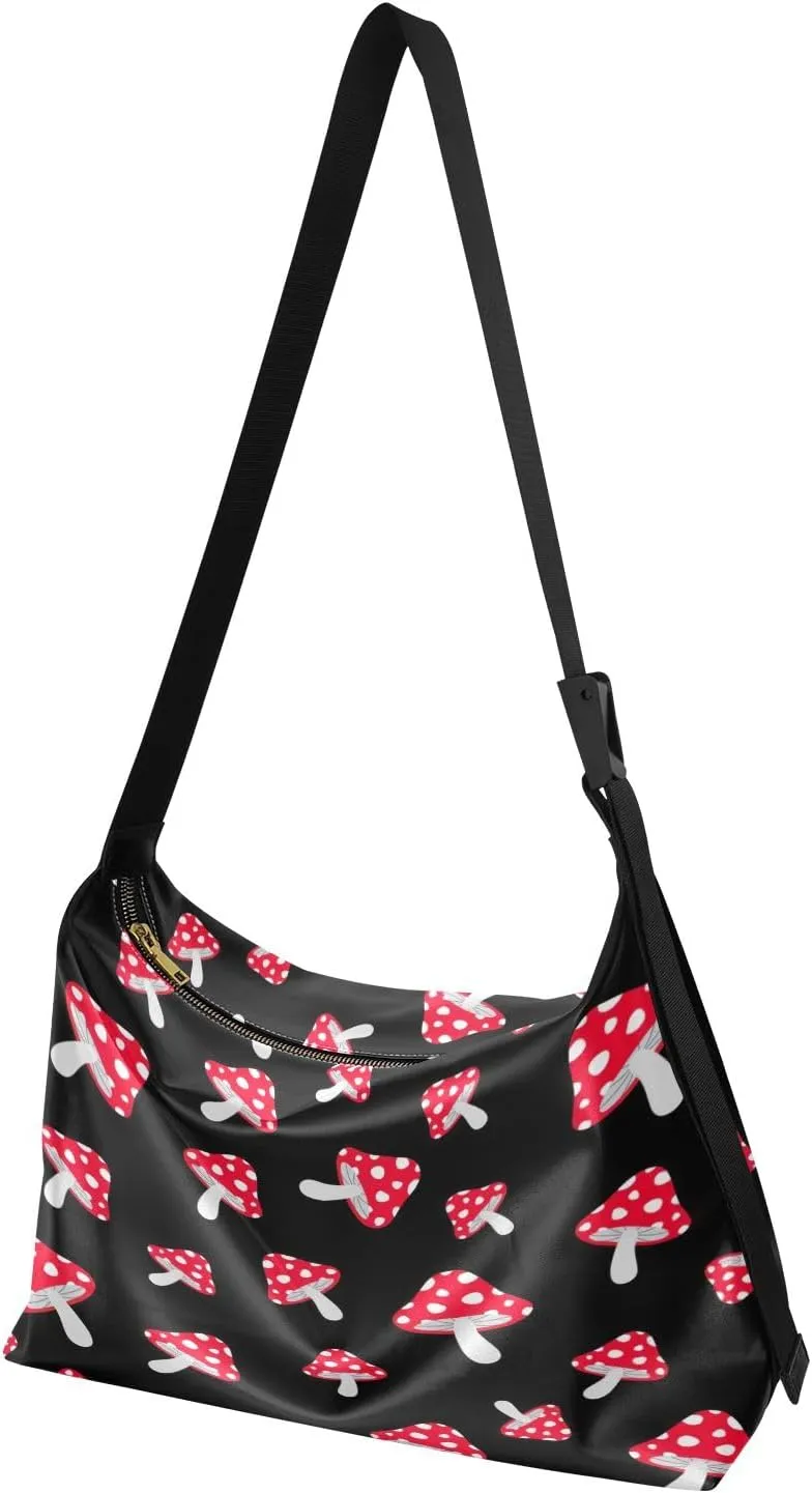 GAIGEO Watercolor Roses Shoulder Bag, Adjustable Shoulder Strap Bag, Leather Bag for Men Shoulder Bag