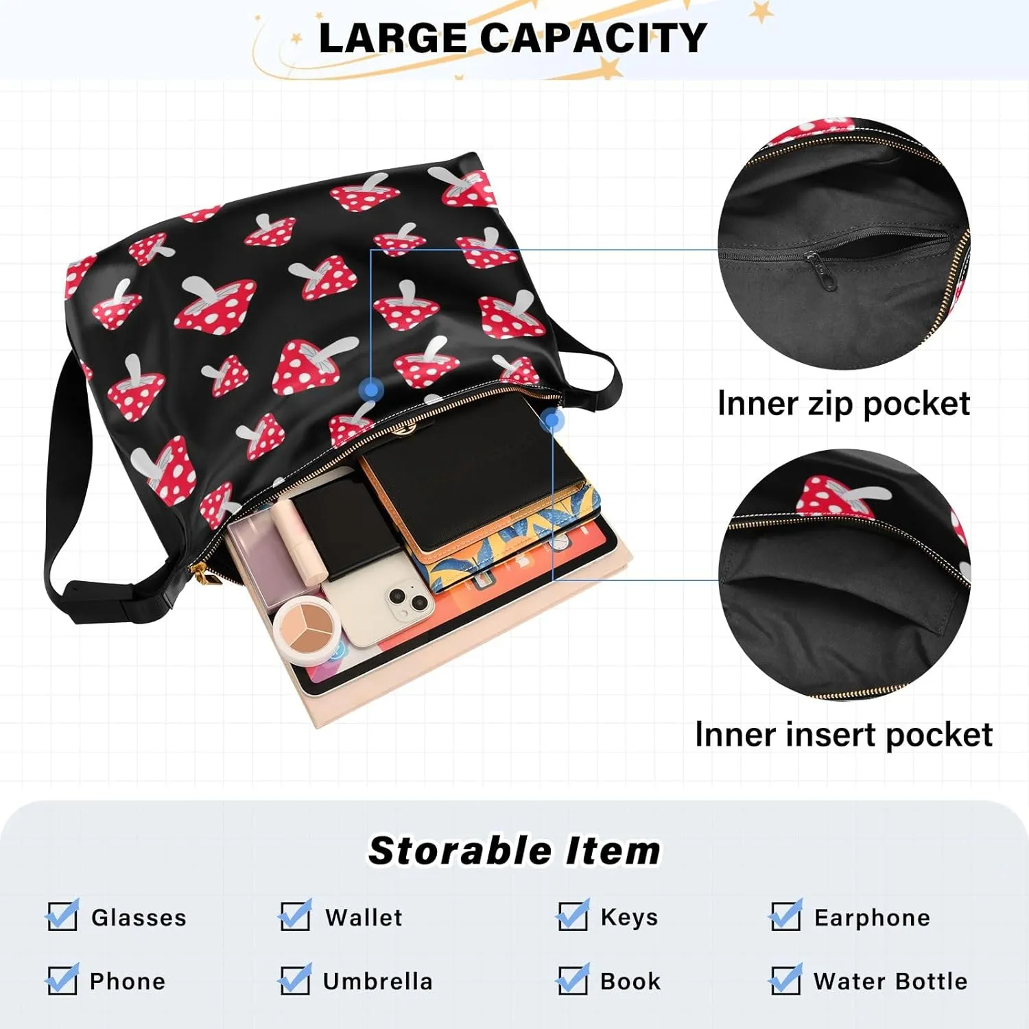 GAIGEO Watercolor Roses Shoulder Bag, Adjustable Shoulder Strap Bag, Leather Bag for Men Shoulder Bag
