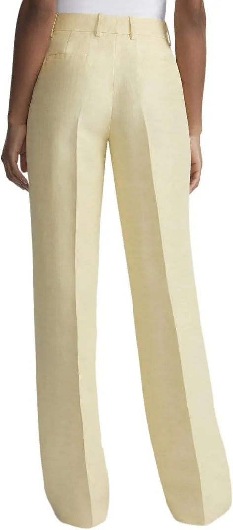 Gates Full Leg Linen-Blend Pant