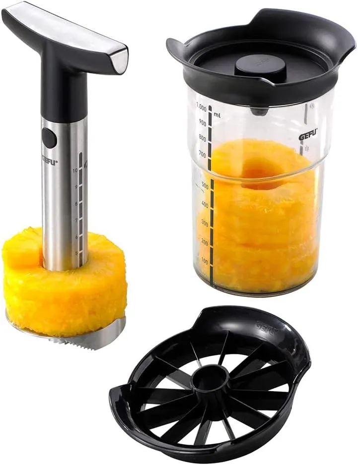 Gefu 13550 Pineapple Slicer, Silver & Black