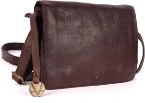 Genuine Italian Leather Small Crossbody Sling Bag – Trendy Casual Office Bag with Adjustable Strap