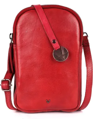 Genuine Italian Leather Small Leather Crossbody Bags For Women Cell Phone Purse, Trendy Casual Detachable Strap