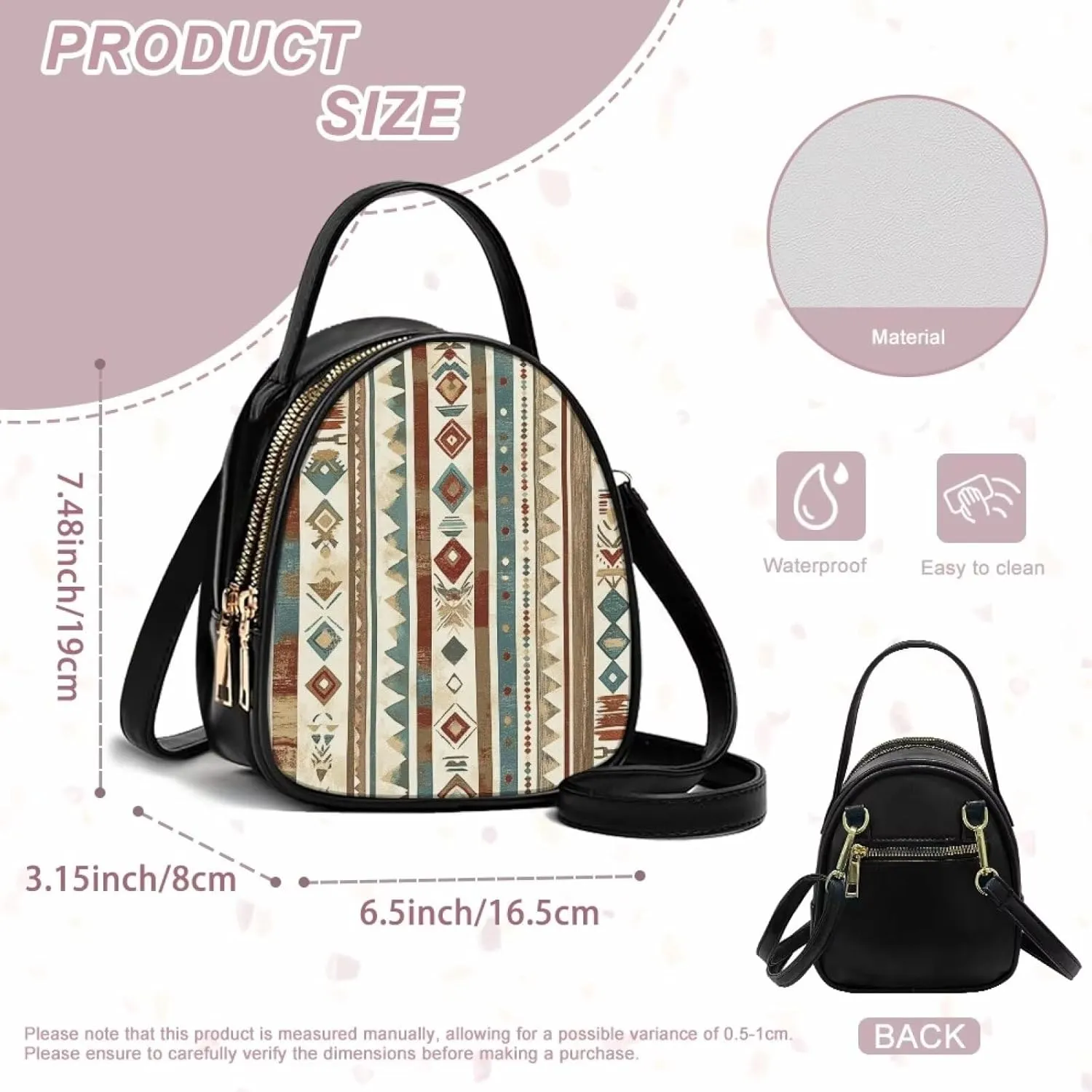 GIFTPUZZ Soft Leather Crossbody Purse for Women Small Cell Phone Bag with Top Handle Adjustable Strap and 3 Pockets