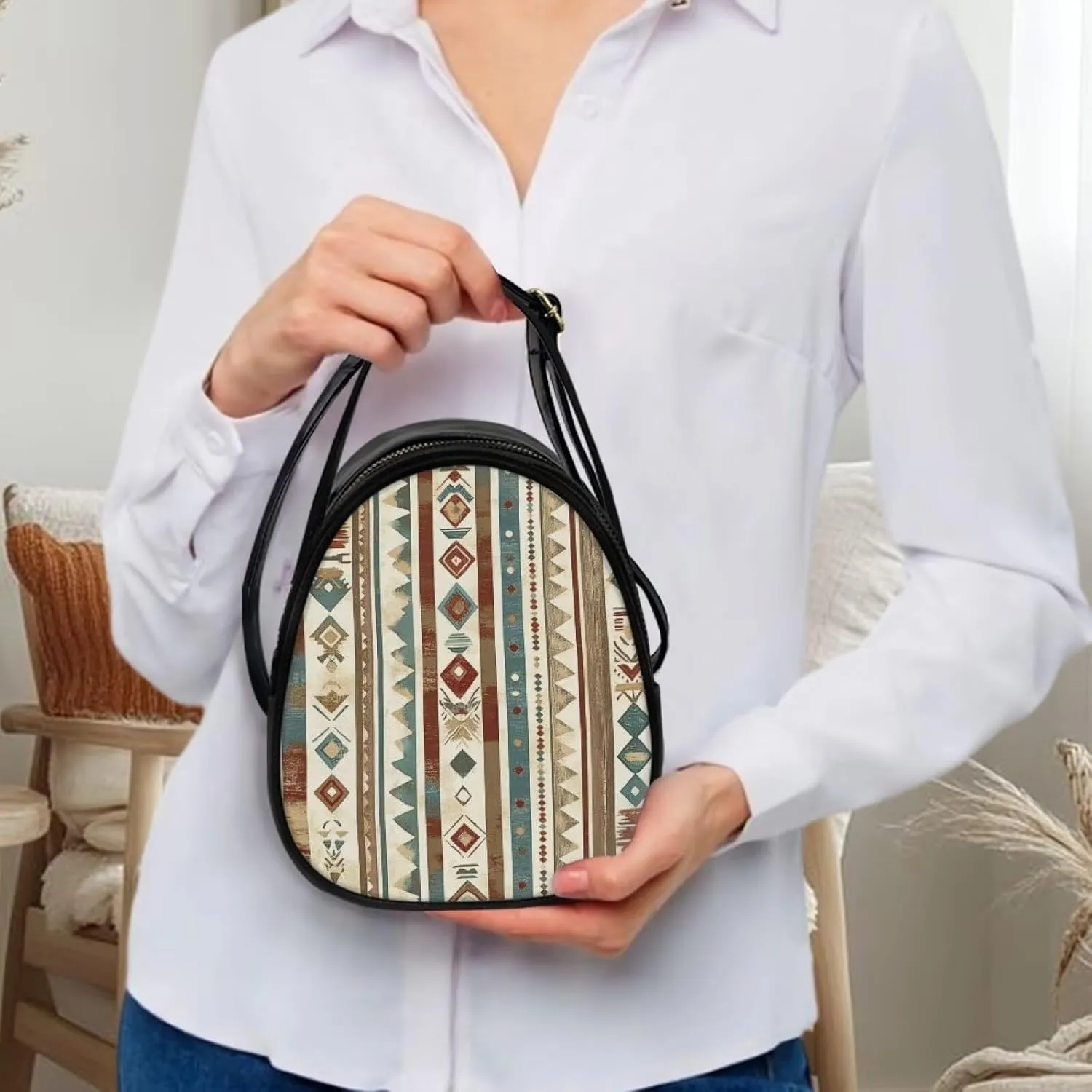 GIFTPUZZ Soft Leather Crossbody Purse for Women Small Cell Phone Bag with Top Handle Adjustable Strap and 3 Pockets