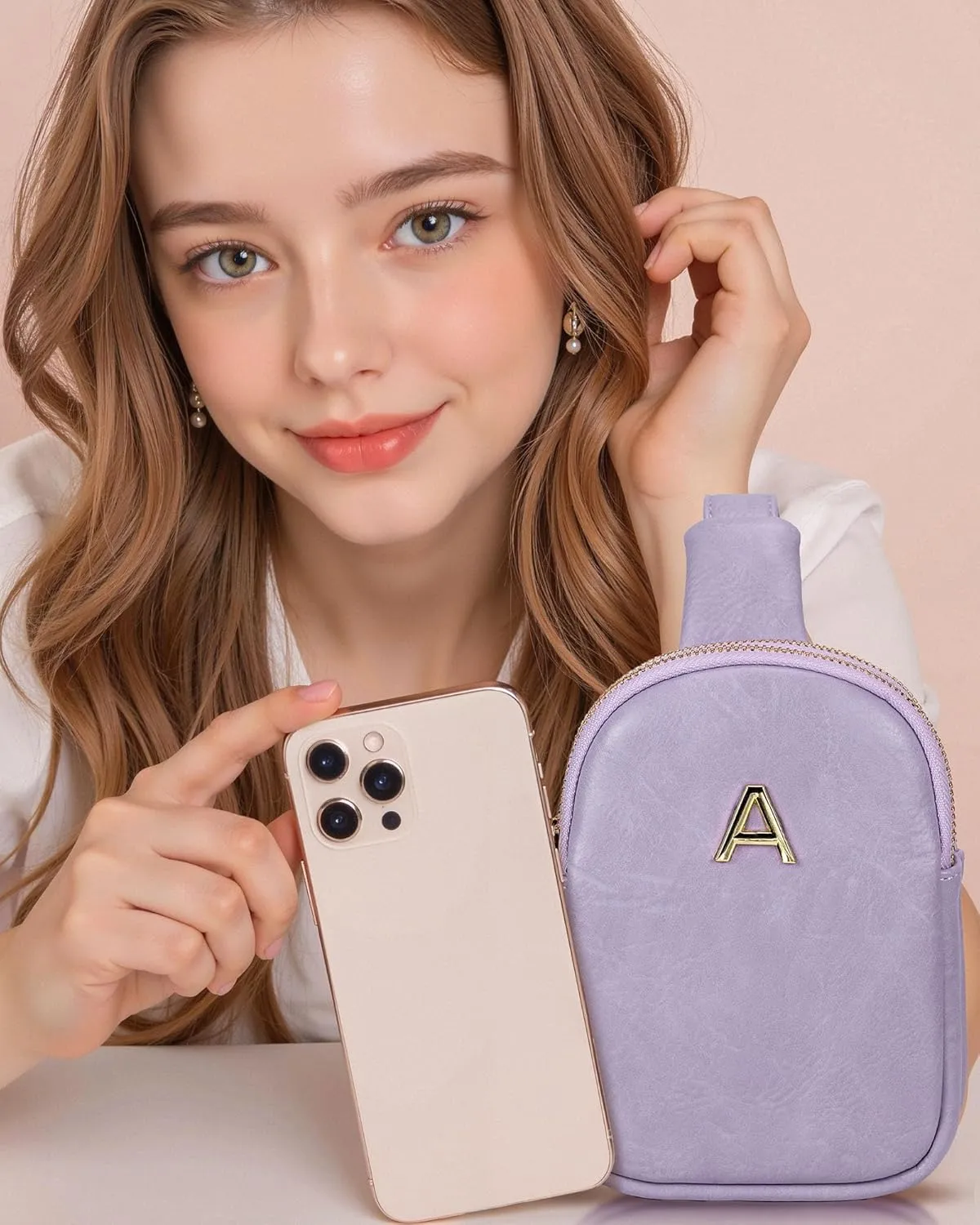 Gifts for 8-10, 11-14, 15-19 Year Old Girls Trendy, Initial Mini Cross Body Bag, Personalized Gifts for Girls, Lightweight Handbags for Women, Travel Shoulder Purse with Adjustable Strap