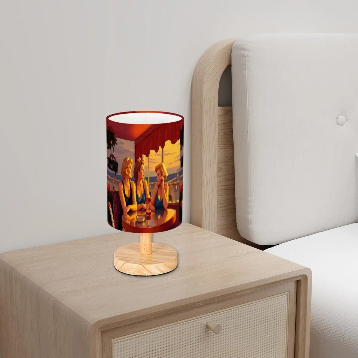 Glamorous Friends Cylindrical Table Lamp
