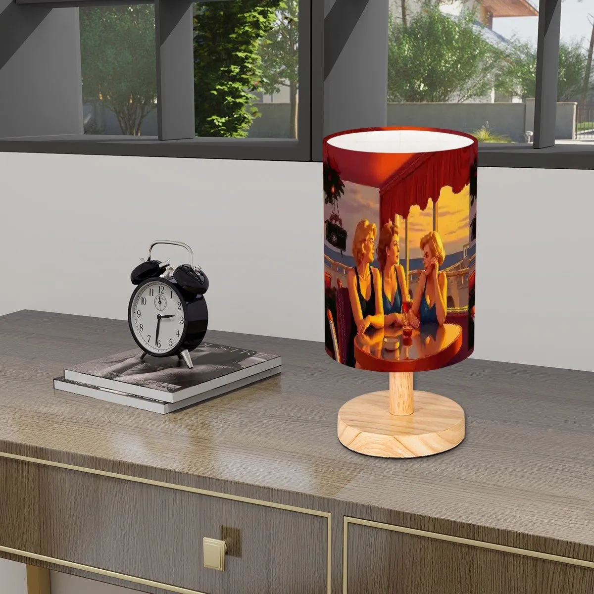 Glamorous Friends Cylindrical Table Lamp
