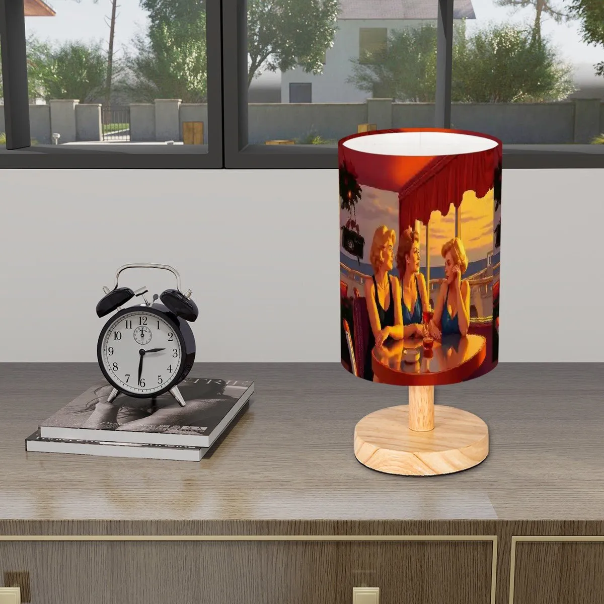 Glamorous Friends Cylindrical Table Lamp