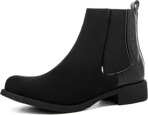 GLOBALWIN Women's Ankle Boots Fashion Booties For Women Low Heel