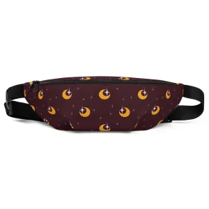 Golden Crescent Moon Fanny Pack: Work, Wander & Slay