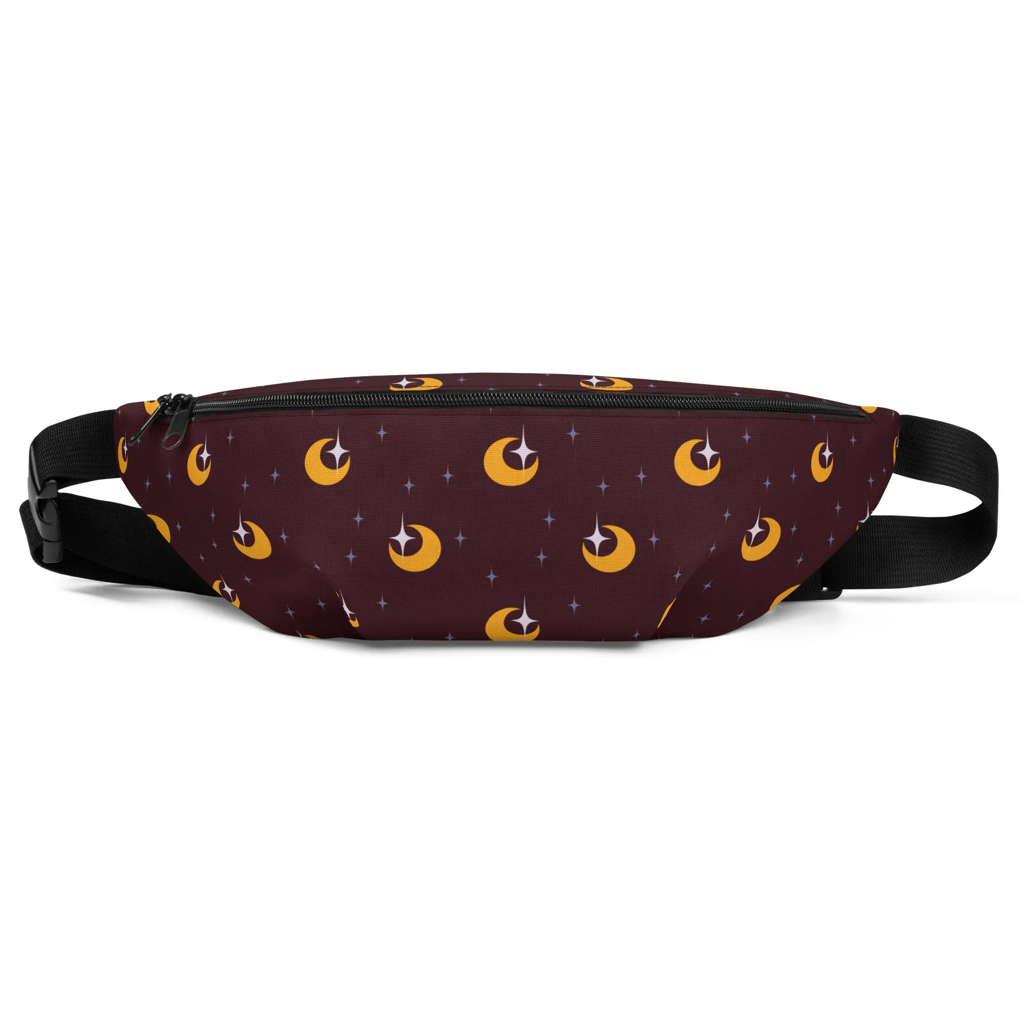 Golden Crescent Moon Fanny Pack: Work, Wander & Slay