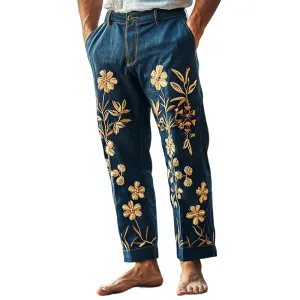 Gordon - Retro boho linen pants